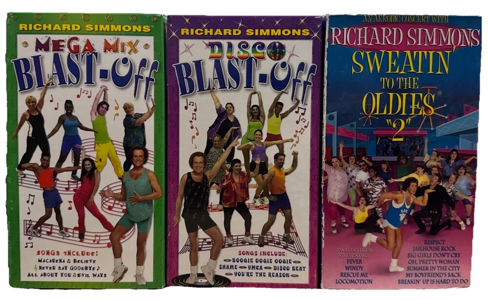Disco Blast-Off, Sweating To The Oldies, Mega Blast Off Lot Of 3 VHS Movies